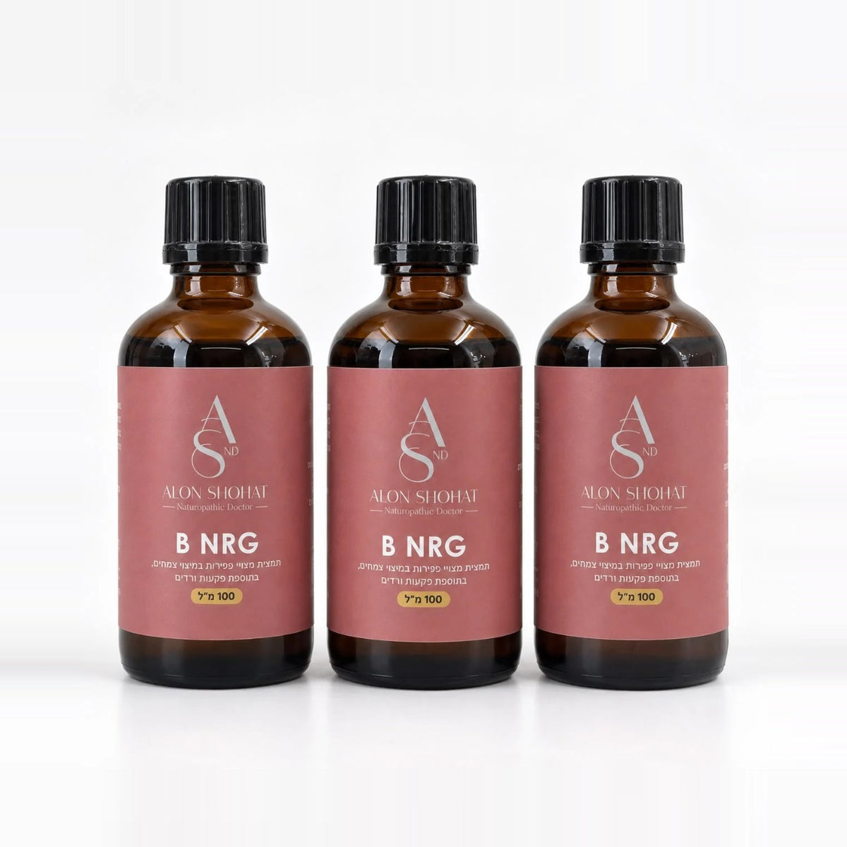 B NRG – מארז 3 בקבוקי תמצית 100 מ״ל, צילום מוצר